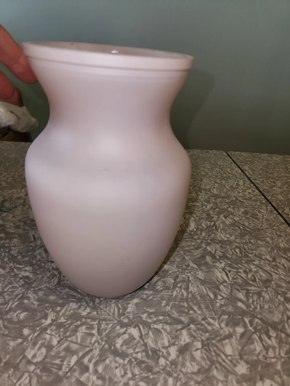 Source Unknown Soft Pink Curved Ceramic Vase Number 34 On Bottom